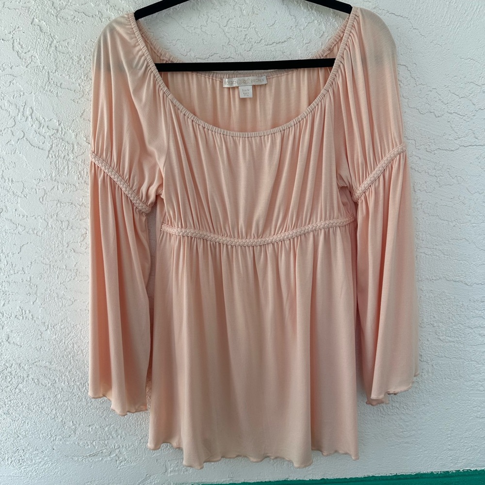 Boston Proper Boho Blush Pink Soft Medium Top